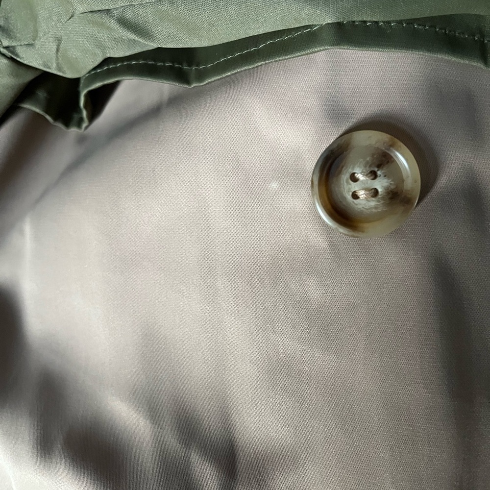 PrettyLittleThing Olive and Beige Oversized Trench Coat - Picture 4 of 7